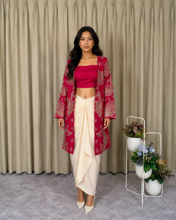 Red_Floral_Embroidered_Jacket_with_Crop_Top_&_Cream_Dhoti_Pants_Set