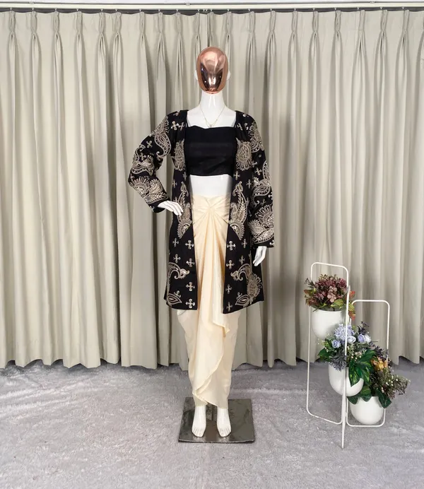 Black_Floral_Embroidered_Jacket_with_Crop_Top_&_Cream_Dhoti_Pants_Set