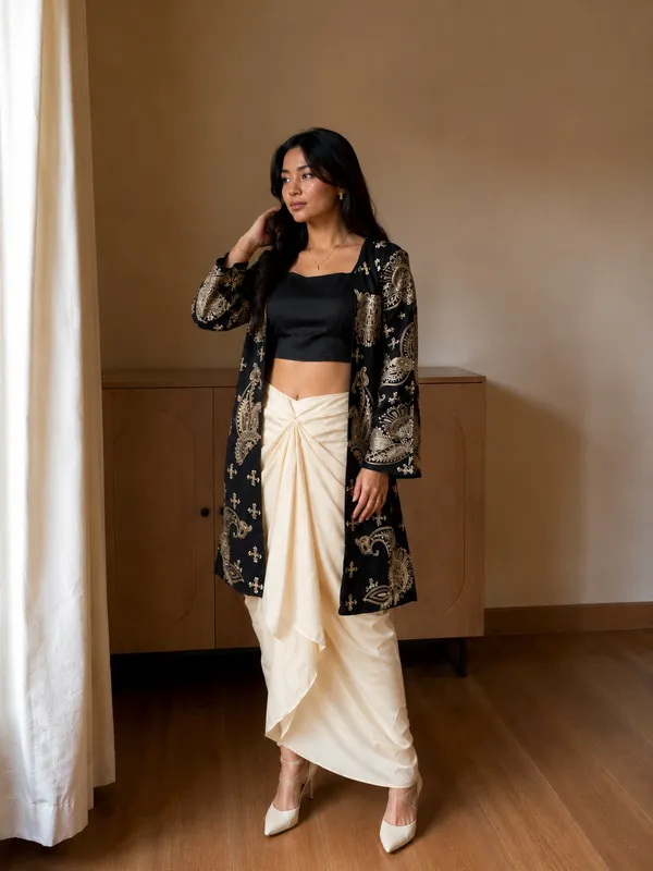 Black_Floral_Embroidered_Jacket_with_Crop_Top_&_Cream_Dhoti_Pants_Set