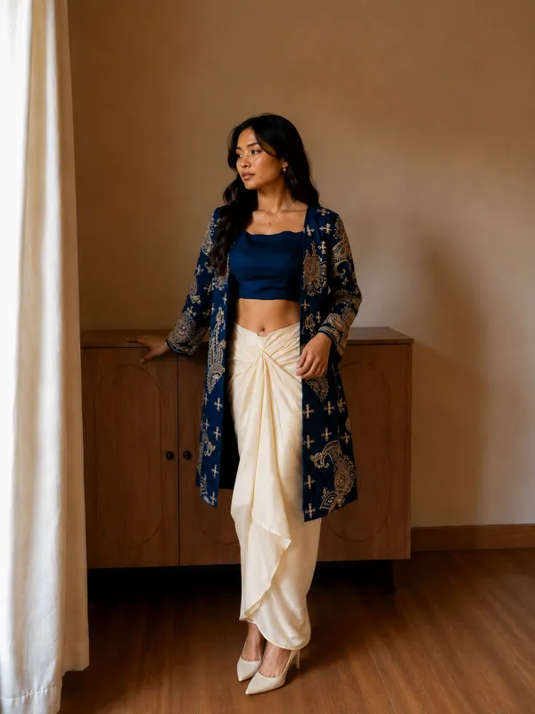 Blue_Floral_Embroidered_Jacket_with_Crop_Top_&_Cream_Dhoti_Pants_Set