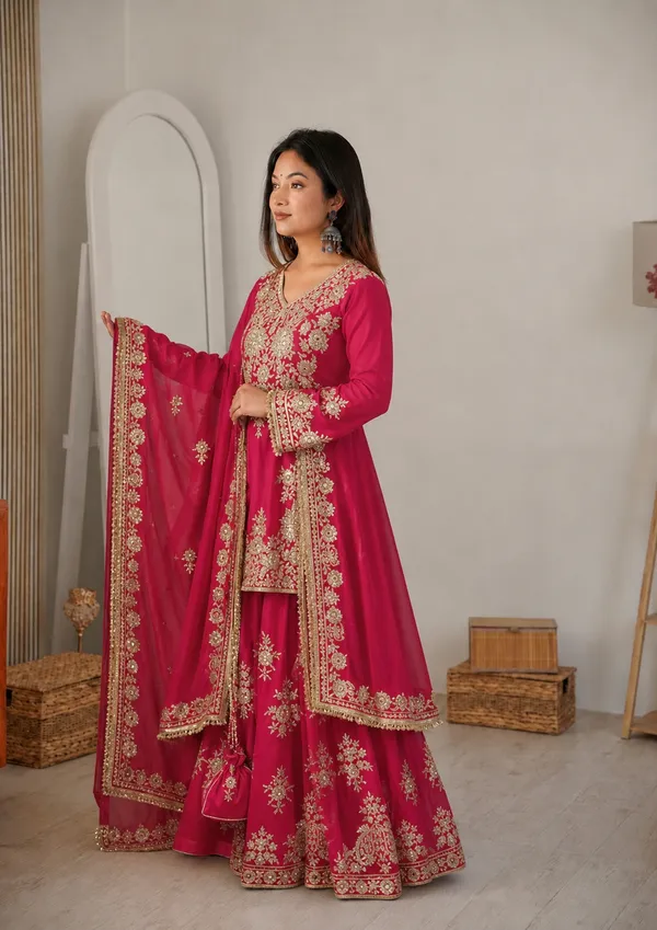 Pink_Silk_Embroidered_Sharara_Suit_Set_For_Women
