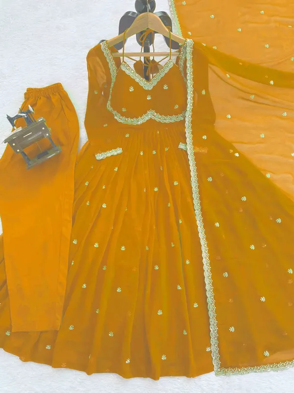 Hot_Yellow_Embroidered_Anarkali_Suit_Set_with_Dupatta