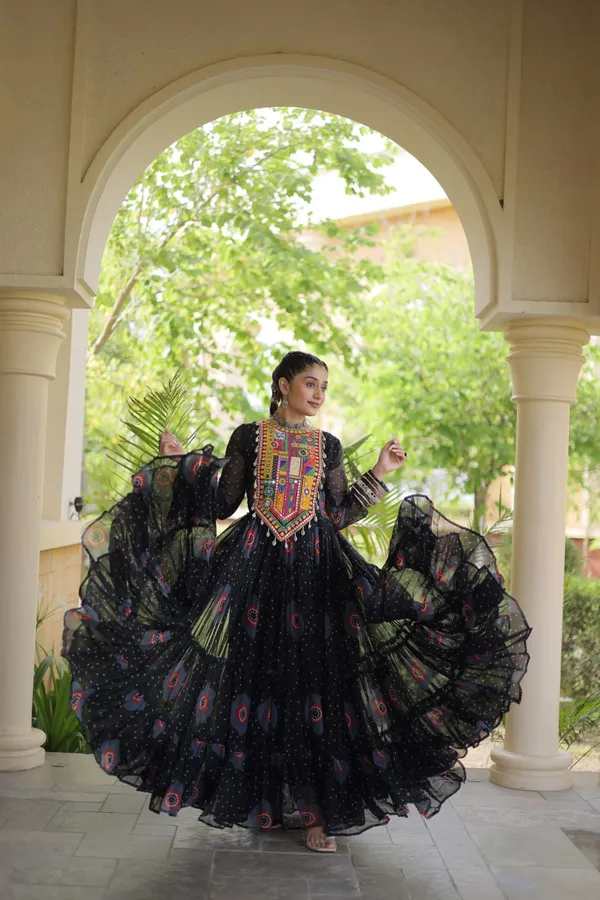Blackfestiva_Navratri_Special_Black_Designer_Gown_for_Women_|_Dandiya_Wear