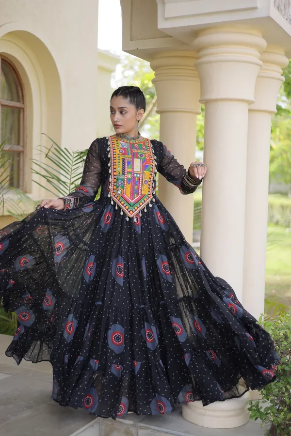 Blackfestiva_Navratri_Special_Black_Designer_Gown_for_Women_|_Dandiya_Wear