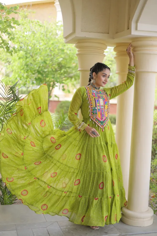 Blackfestiva_Navratri_Special_Green_Designer_Gown_for_Women_|__Dandiya_Wear