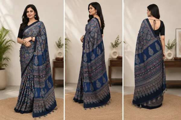 Blackfestiva_Saree_New_Black_Ajrakh_Modal_Silk_Saree__|_With_Blouse_Piece