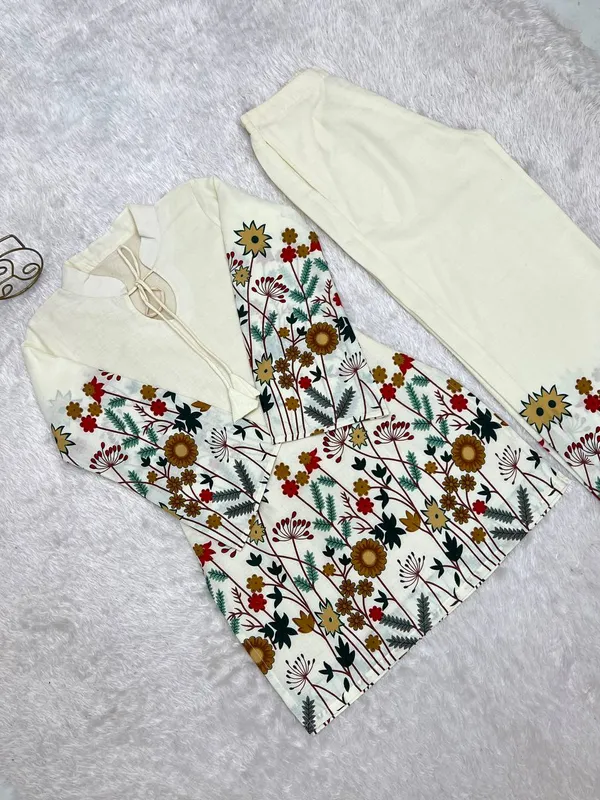 Cord_Set__Magic_Cotton_Floral_Print_Fabric_With_Kurtatop_Pent_Set