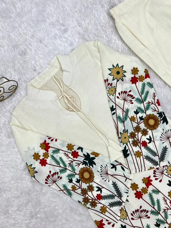 Cord_Set__Magic_Cotton_Floral_Print_Fabric_With_Kurtatop_Pent_Set