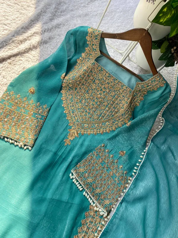 Sky_Designer_Wear_Cording_Sequence_Embroidered_Top_Plazzo_And_Dupatta_In_Chrunchy