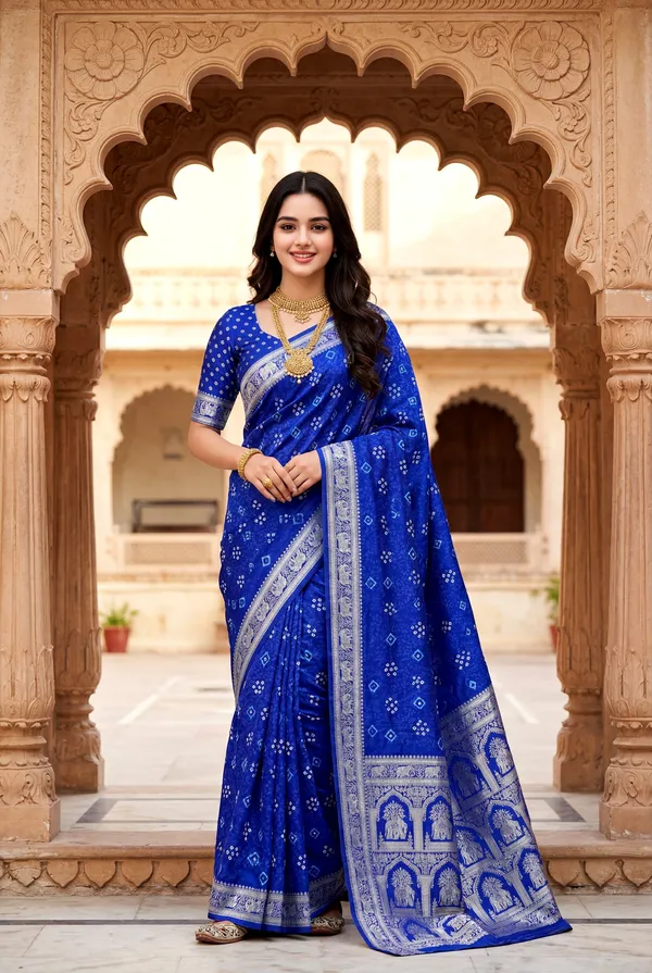 Dola_Silk_Gulti_Bandhej_Saree