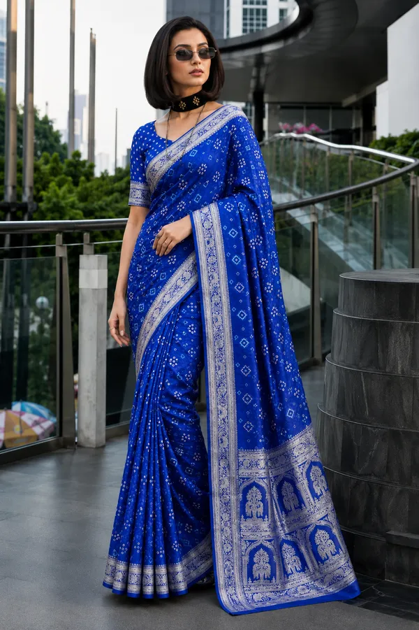 Dola_Silk_Gulti_Bandhej_Saree