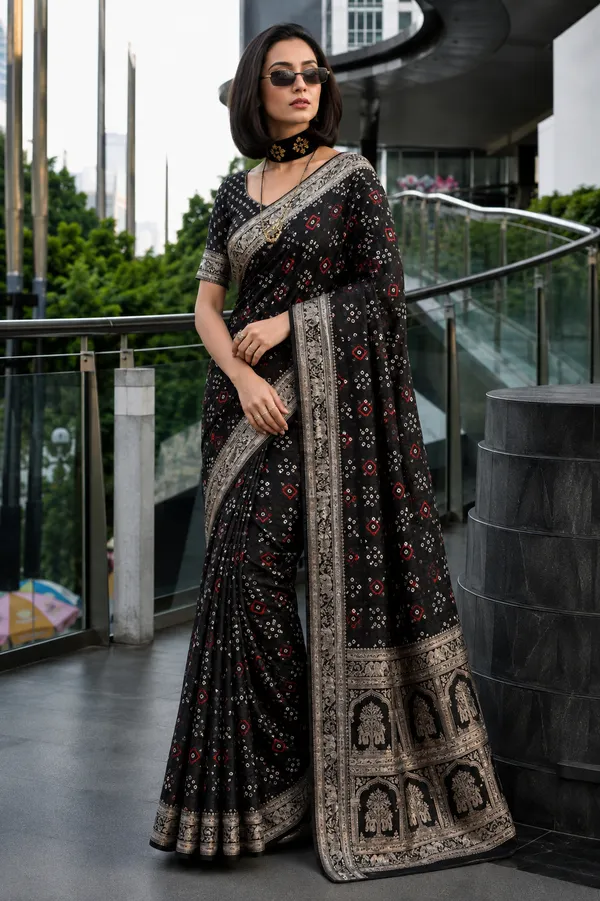 Dola_Silk_Gulti_Bandhej_Saree