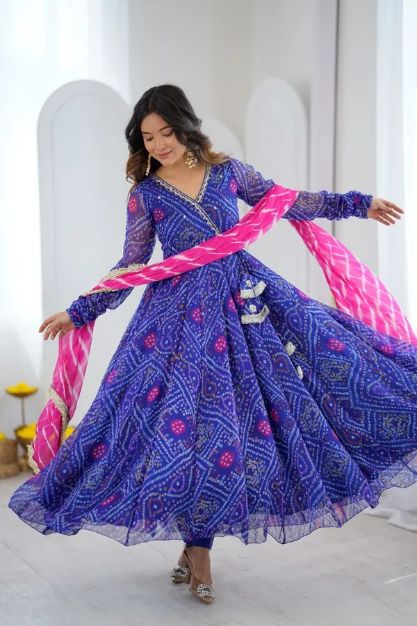 Fox_Georgette_With_Print_Gown