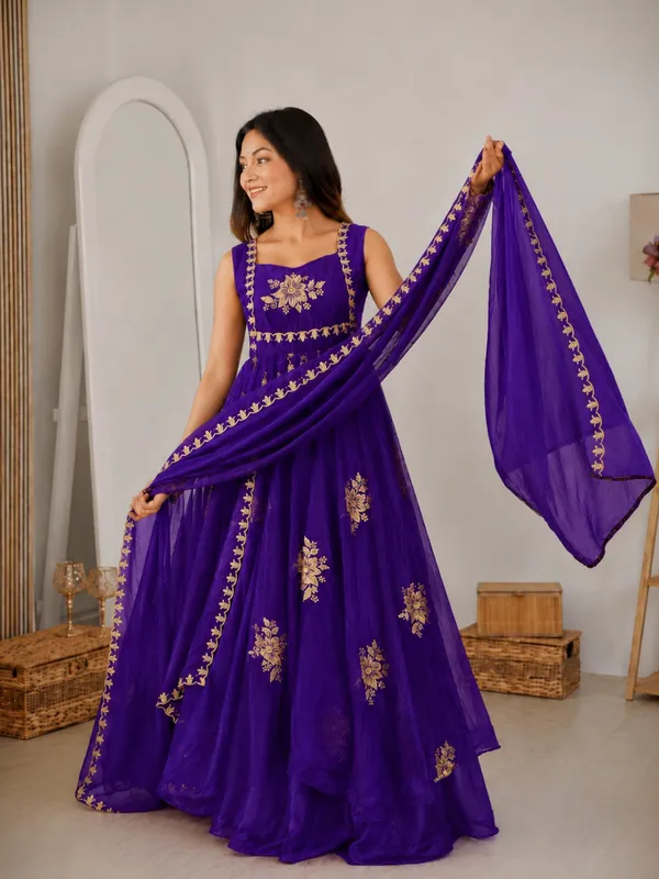 Purple_Silk_Floral_Embroidered_Lehenga_Choli_For_Women