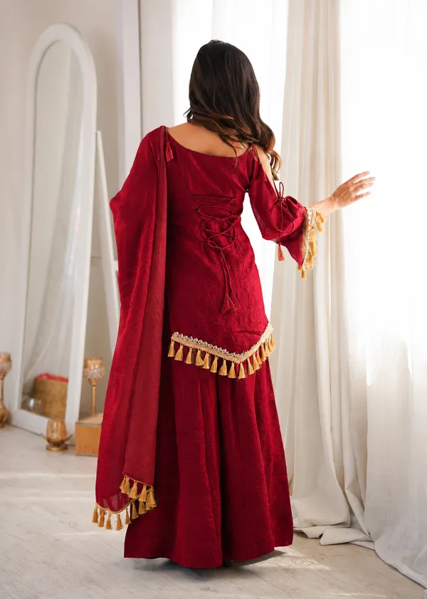 Women’s_Cream_Embroidered_Sharara_Set_with_Tassel_Dupatta