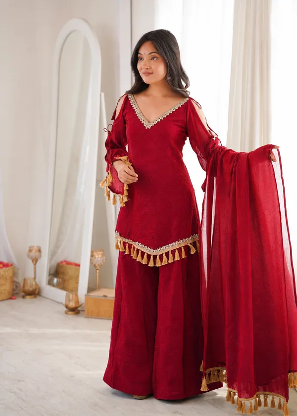 Women’s_Cream_Embroidered_Sharara_Set_with_Tassel_Dupatta
