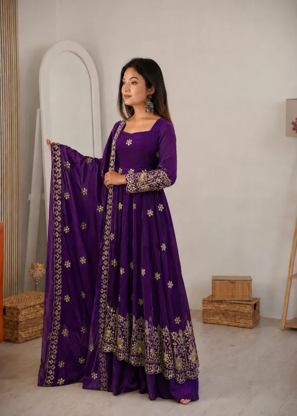 Purple_Georgette_Embroidered_Anarkali_Gown_For_Women