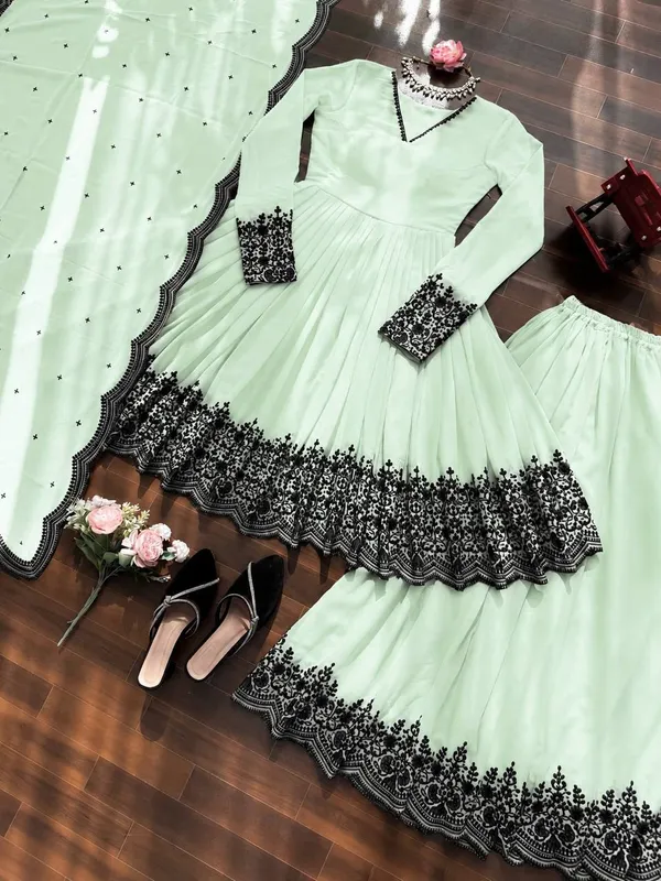Mint_Green_Georgette_Embroidered_Sharara_Suit_For_Women