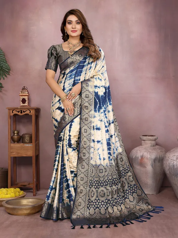 Original_Hand_Made_Sibory_Soft_Satin_Silk_Sareefor_Boutique_Series