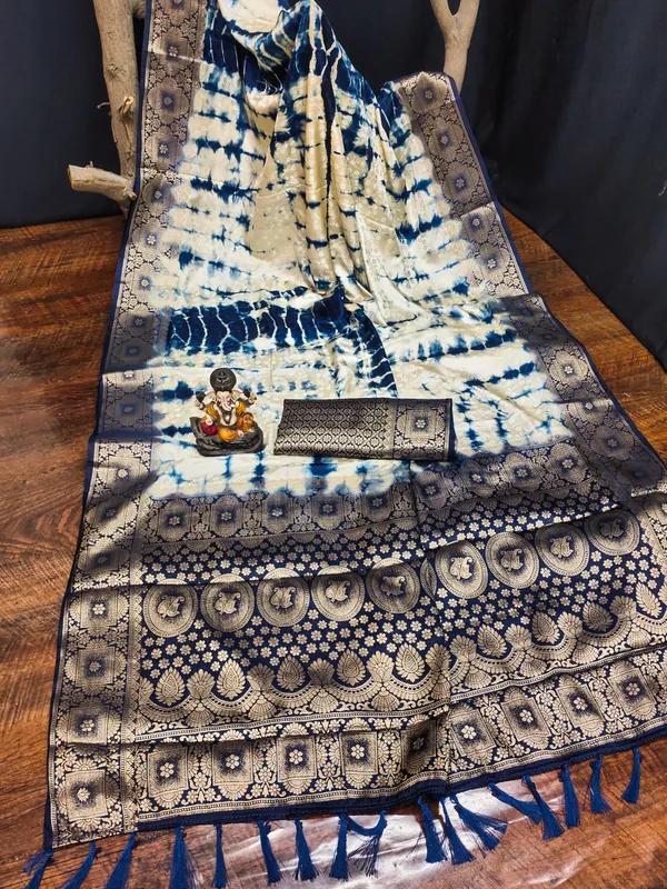 Original_Hand_Made_Sibory_Soft_Satin_Silk_Sareefor_Boutique_Series