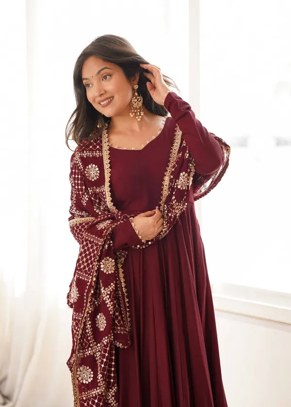 Women’s_Maroon_Flared_Anarkali_Dress_with_Printed_Dupatta