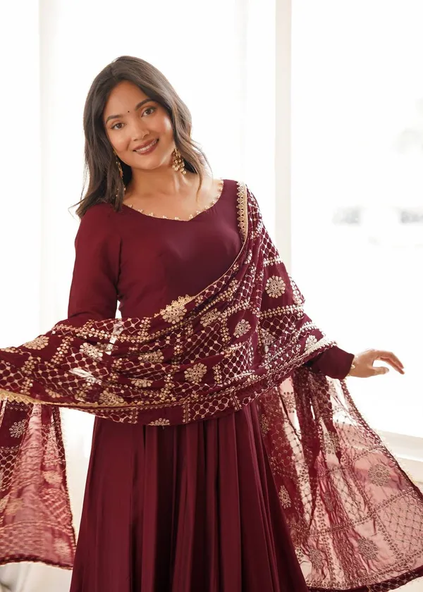Women’s_Maroon_Flared_Anarkali_Dress_with_Printed_Dupatta