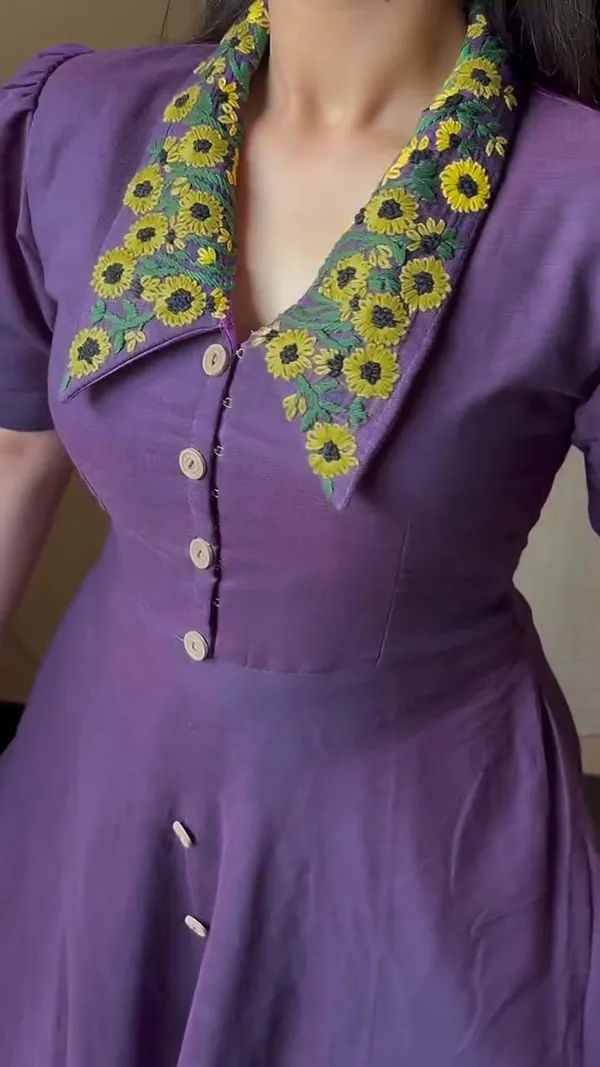 Women’s_Purple_Embroidered_Floral_Collar_Longline_Kurti_Top