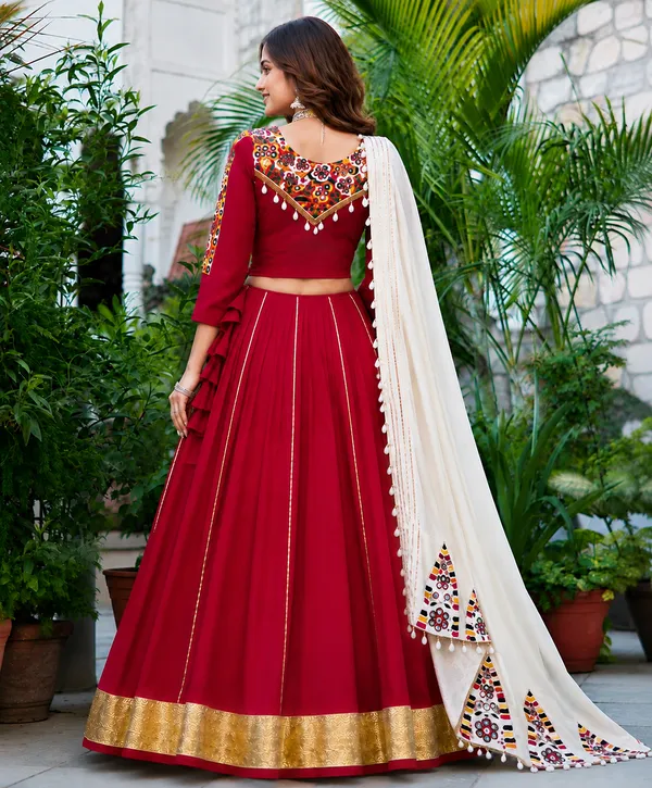 Women’s_Maroon_Embroidered_Lehenga_Choli_with_Printed_Dupatta_–_Festive_Ethnic_Wear_Set