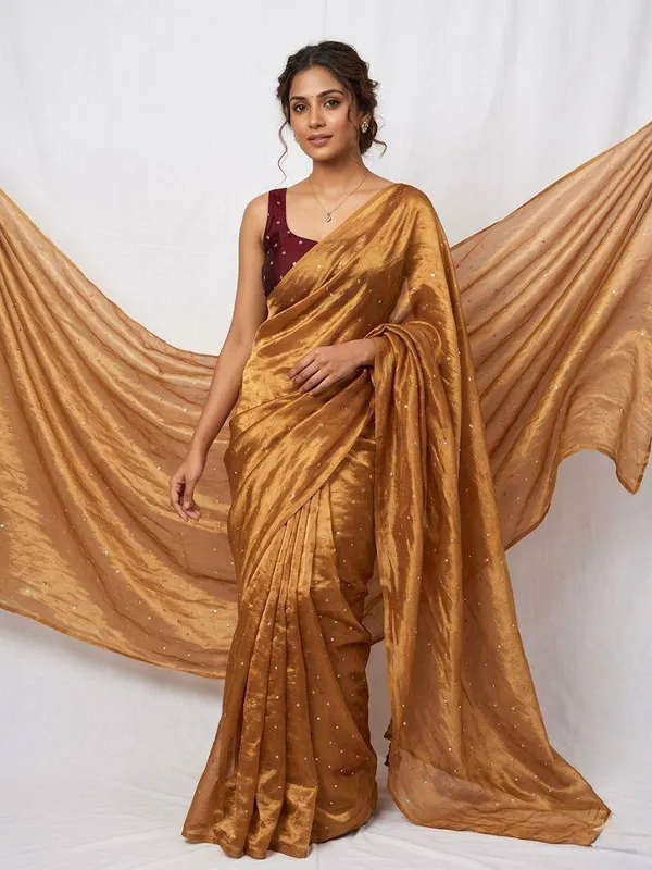 Space_Silk_Saree_With_Beautiful_3Mm_Sequin_Butties_All_Over_Saree
