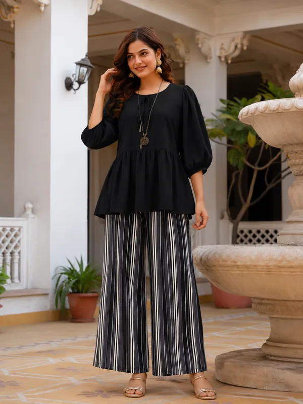 Women’s_Black_Peplum_Top_with_Printed_Palazzo_Pants_Co-Ord_Set
