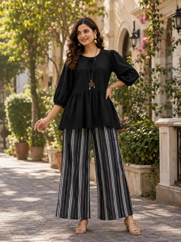 Women’s_Black_Peplum_Top_with_Printed_Palazzo_Pants_Co-Ord_Set