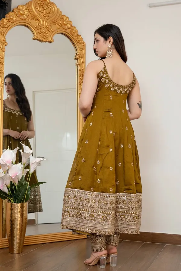 Mustard_Silk_Embroidered_Anarkali_Suit_Set_For_Women