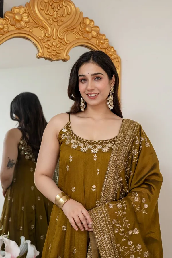 Mustard_Silk_Embroidered_Anarkali_Suit_Set_For_Women