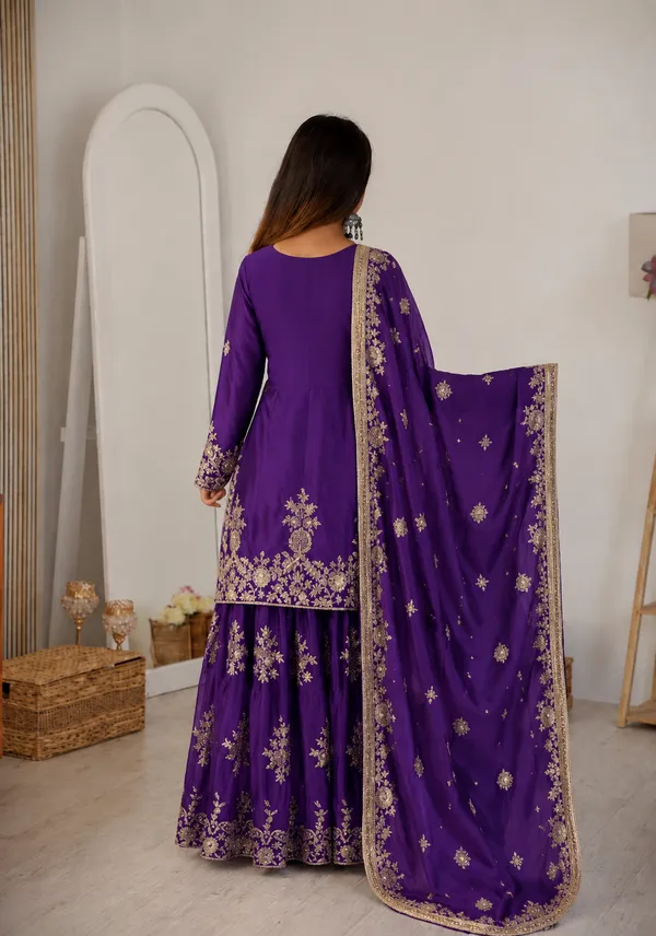 Purple_Silk_Zari_Embroidered_Sharara_Suit_For_Women