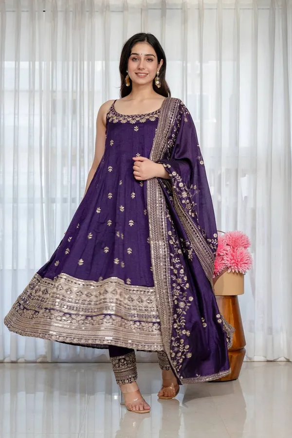 Purple_Silk_Embroidered_Anarkali_Suit_Set_For_Women