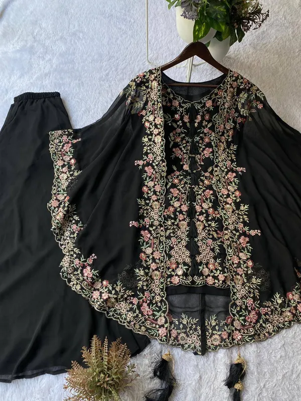 Black_Floral_Embroidered_Kurta_Palazzo_Set_with_Dupatta