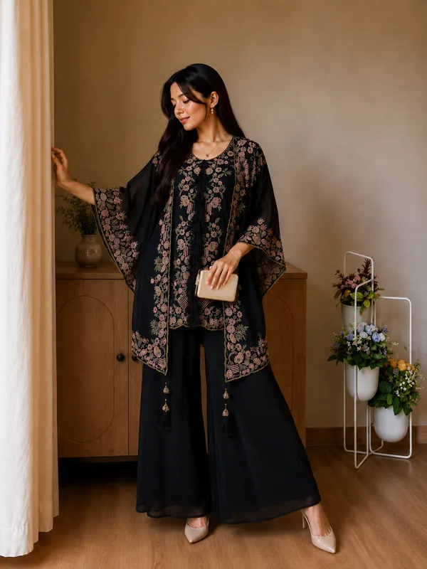 Black_Floral_Embroidered_Kurta_Palazzo_Set_with_Dupatta