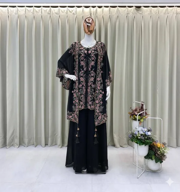 Black_Floral_Embroidered_Kurta_Palazzo_Set_with_Dupatta