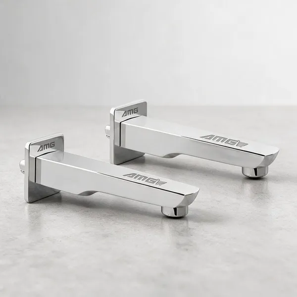 AMG_Brass_Bath_Tub_Spout_With_Wall_Flange_High_Flow_Chrome_Pack_Of_2