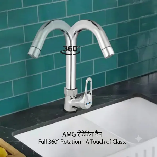 Amg_Eco__Collection_Swan_Neck_Play_With_360_Degree_Rotating_Spout_For_Kitchen_Sink_Wash_Basin_Chrome_Finish_Pillar_Cock_Pack_Of_1_Pillar_Tap_Faucet_Deck_Mount_Installation_Type