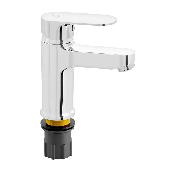 AMG_omeg_Brass_Single_Lever_Basin_Mixer_Hot_And_Cold_Faucet_With_450_Mm_Long_Braided_Hoses_Chrome