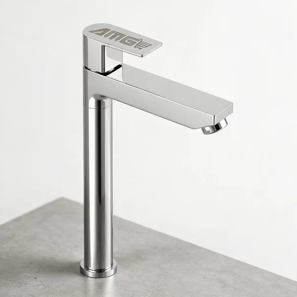AMG_Aura_Brass_Extended_Tall_Body_Pillar_Cock_12_Inch_Tap_For_Wash_Basin_Deck_Mounted_Cold_Water_Tap_Not_Hot_Cold_Mixer_Counter_Top_Table_Top_Faucet_Foam_Flow_Chrome_Finish