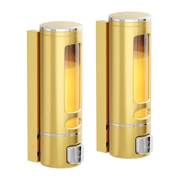 AMG_Liquid_Sanitizer_Shower_Gel_Dish_Wash_Soap_Dispenser_For_Bathroom_Kitchen_400_Ml_Capacity_Wall_Mounted_Gold_Pack_Of_2