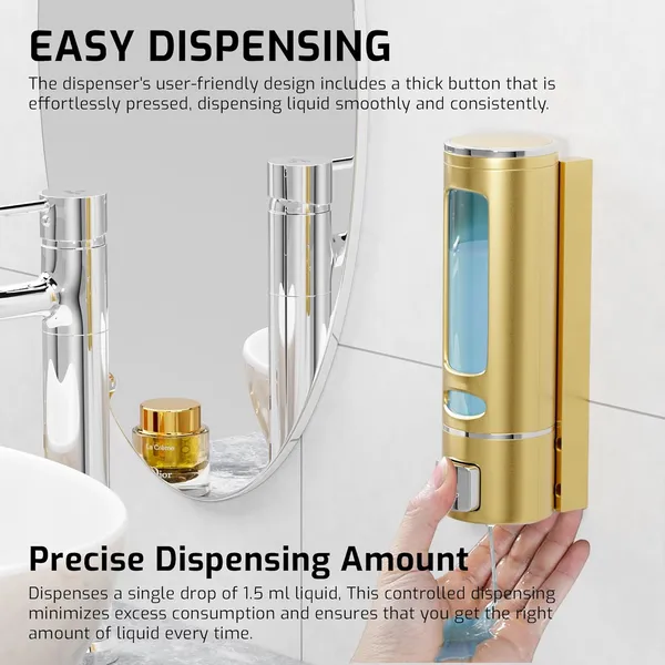 AMG__Liquid_Sanitizer_Shower_Gel_Dish_Wash_Soap_Dispenser_For_Bathroom_Kitchen_400_Ml_Capacity_Wall_Mounted_Gold_Pack_Of_3