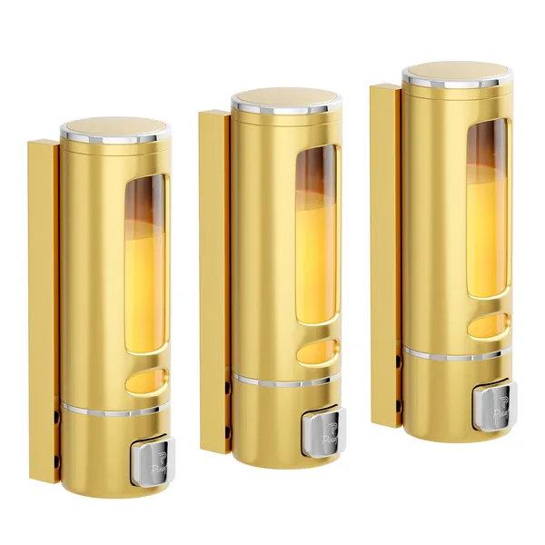AMG__Liquid_Sanitizer_Shower_Gel_Dish_Wash_Soap_Dispenser_For_Bathroom_Kitchen_400_Ml_Capacity_Wall_Mounted_Gold_Pack_Of_3