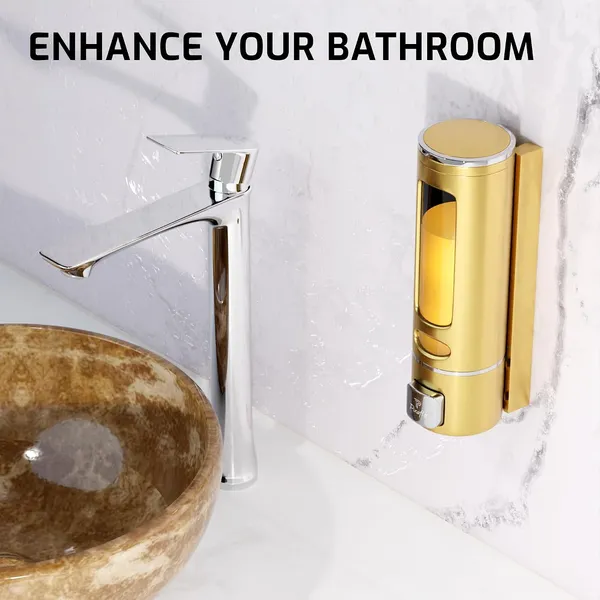 AMG__Liquid_Sanitizer_Shower_Gel_Dish_Wash_Soap_Dispenser_For_Bathroom_Kitchen_400_Ml_Capacity_Wall_Mounted_Gold_Pack_Of_3