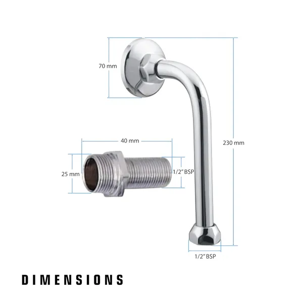 AMG_Stainless_Steel_9_L_Bend_For_Wall_Mixer_1_2_X_3_4_Hex_Nipple_Compatible_For_All_Types_Of_2_In_1_And_3_In_1_Wall_Mixers