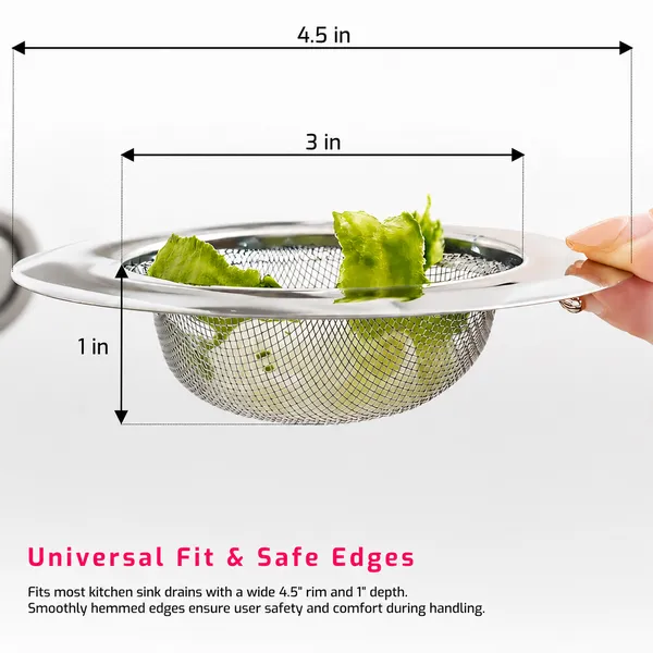 AMG_Stainless_Steel_Sink_Strainer_Jali_For_Kitchen_Drain_Fine_Mesh_Filter_Stopper_For_Food_Waste_Anti_Clog_Sink_Drain_Basket_4_5_Inch_11_5_Cm