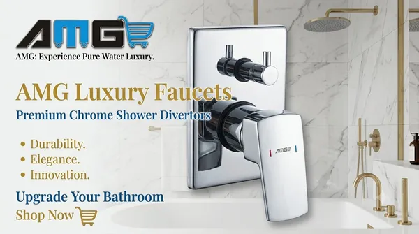 AMG_SQUER_PRIME_BRASS_Single_Lever_5_Way_3_Inlet_Diverter_Tic_Tac_Complete_Set_Bathroom_Shower_System_Bathroom_Mixer_Chrome_Finish