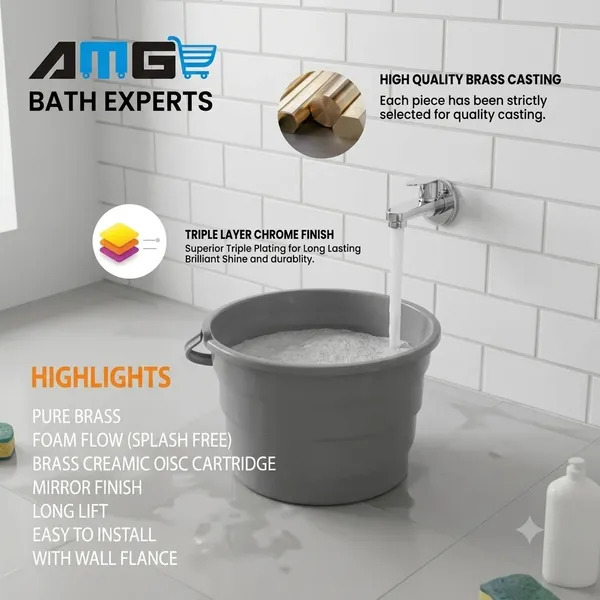 AMG_omega__Brass_Long_Body_Bib_Cock_Tap_With_Wall_Flange_Pack_Of_2_Chrome